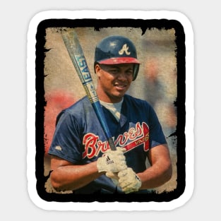 Andruw Jones - 8 for 20 With 2 Home Runs and 6 RBIS During The World Series, 1996 Sticker